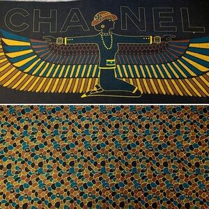 CHANEL 100% Cashmere Scarf. Pre Fall 2018-2019 Collection by Karl Lagerfeld.